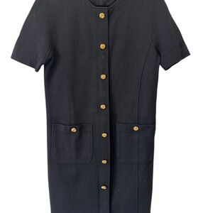 Talbots Sz‎ 4 Black Dress with Gold Accents